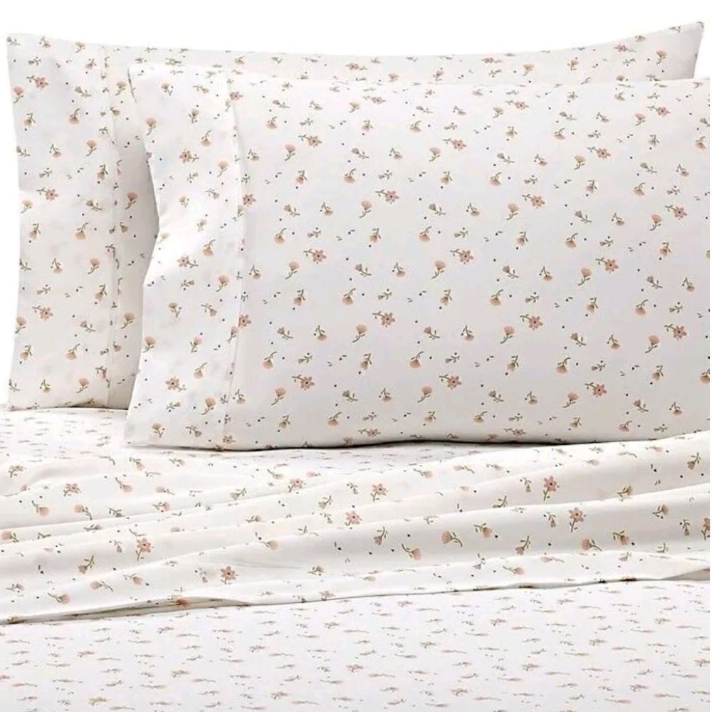Home Collection Patterned Sheet Set 3-Piece TWIN Floral Print
